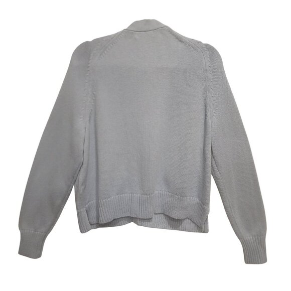 Banana Republic Women’s Demi Cotton Silk Cardigan Sweater Blue Gray Size Large - Picture 4 of 10